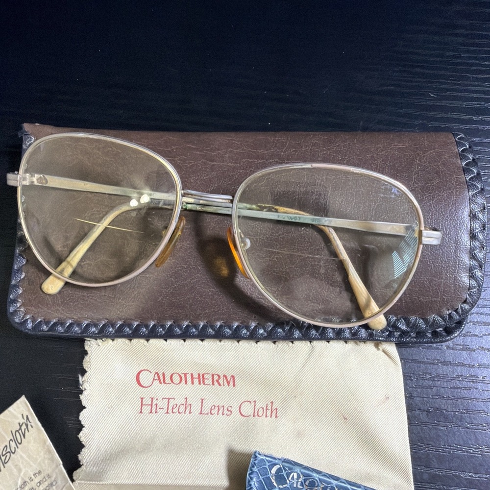 Vtg Renaissance Eyewear 5507 Wire Bi-focal Glasses Frame Violet W/ Calotherm